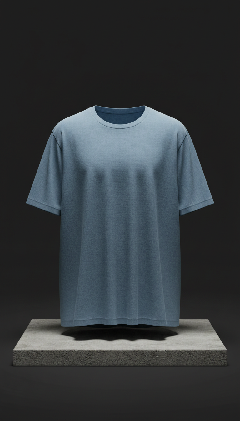 Concrete Blue Minimalist Blend Tee